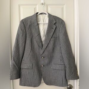 Vintage Polo University Club Ralph Lauren Made In USA Houndstooth Blazer Jacket